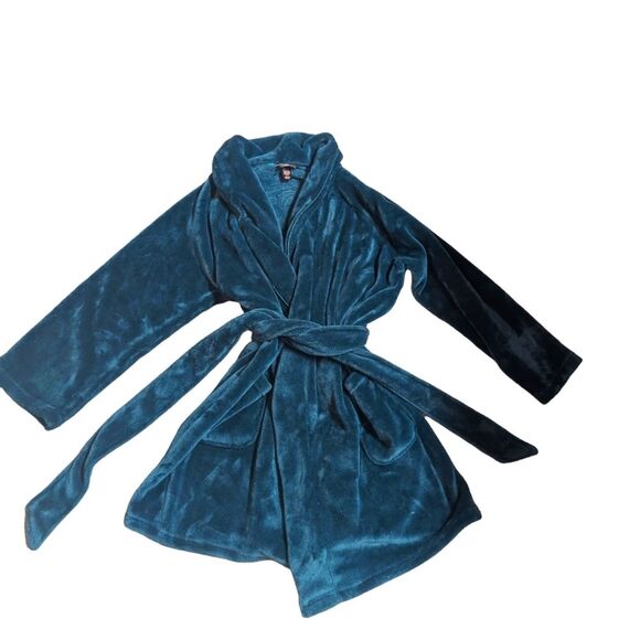 🛍️Victoria Secret Emerald Green Plush Bathrobe Size M/L - Picture 1 of 3